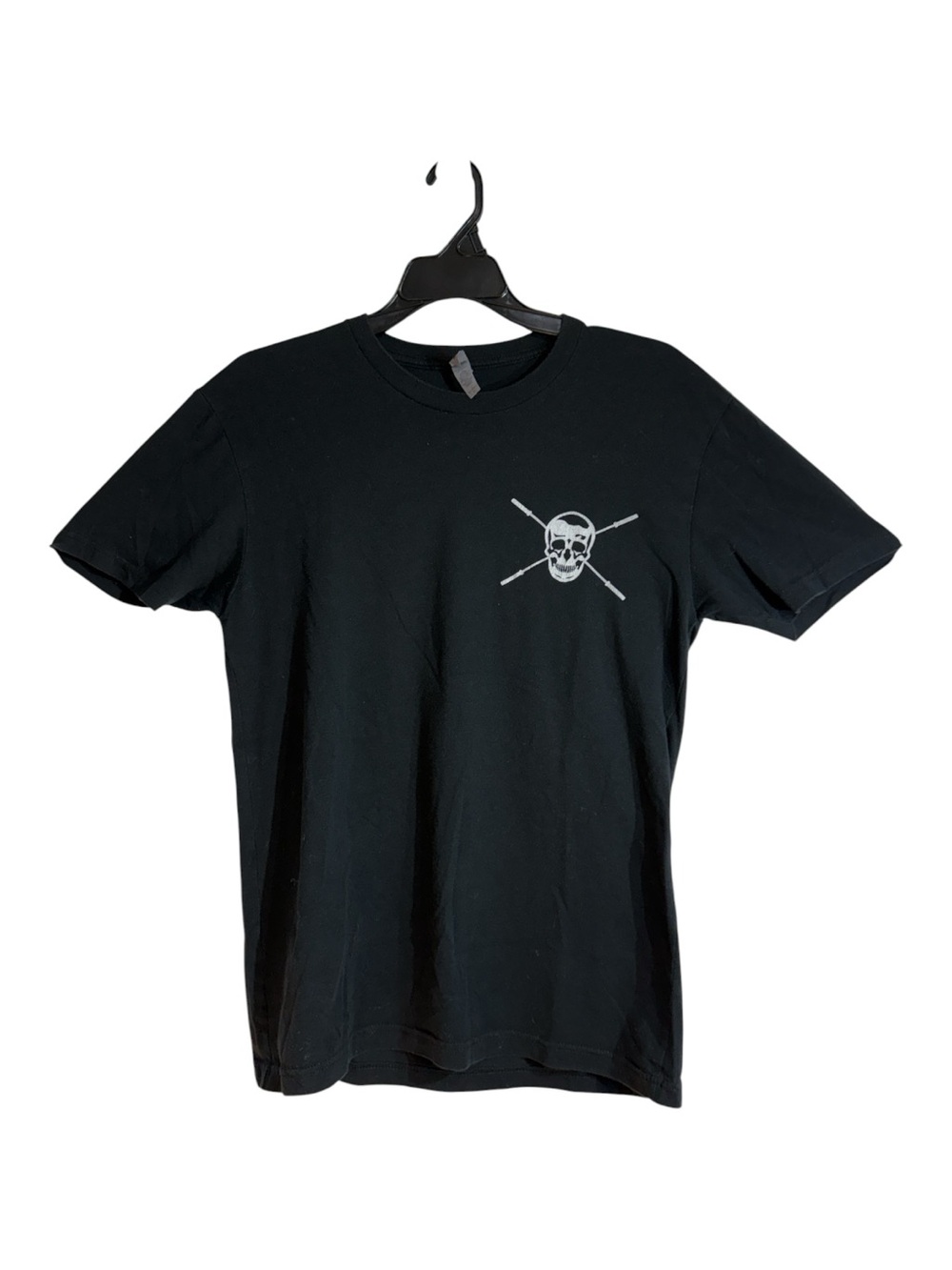 GYMREAPERS Black Short Sleeve T-Shirt with Skull Size Small